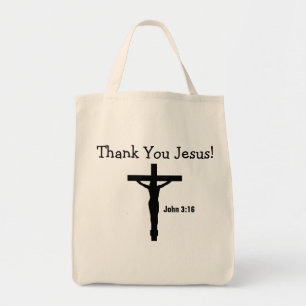 Bolsa Tote Obrigado Jesus João 3:16