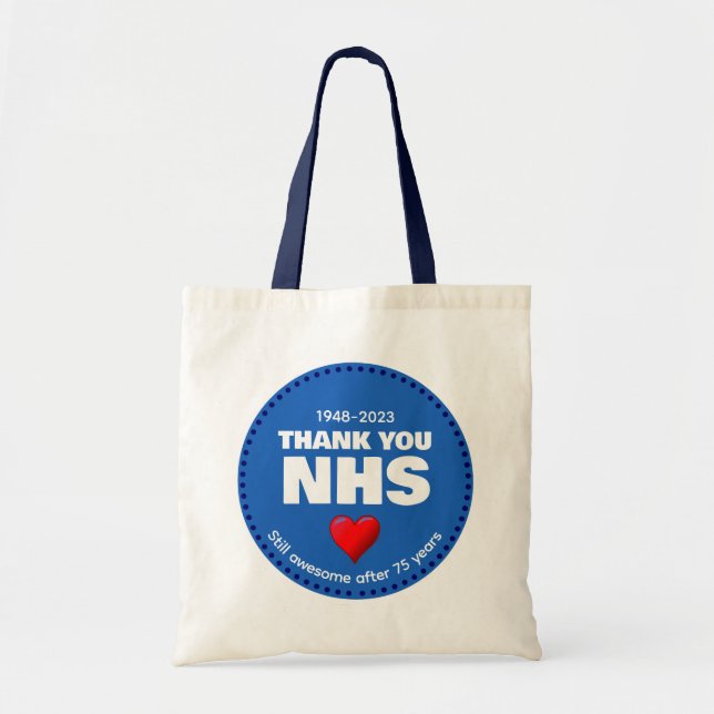 Bolsa Tote OBRIGADO NHS A 75 Anos (Frente)