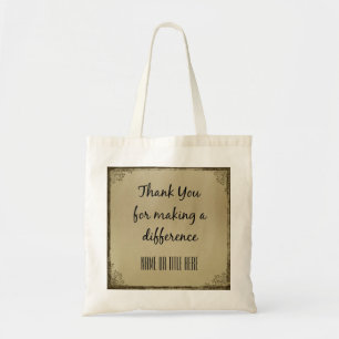 Bolsa Tote Obrigado pela diferença de Fazer