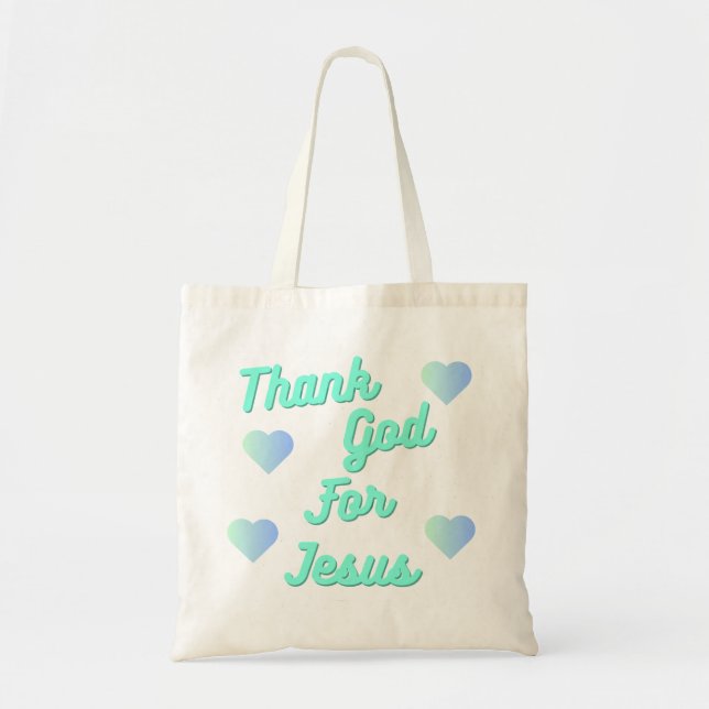 Bolsa Tote Obrigado por Jesus (Frente)