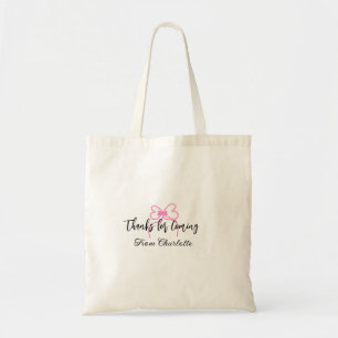 Bolsa Tote obrigado por vir adicionar nome mensagem texto arc
