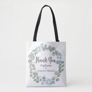 Bolsa Tote Obrigado, presente de casamento verde.