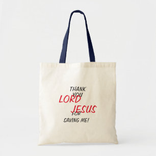 Bolsa Tote “Obrigado SENHOR JESUS Por Me Salvar!” 