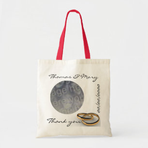Bolsa Tote Obrigado simples você favor do casamento