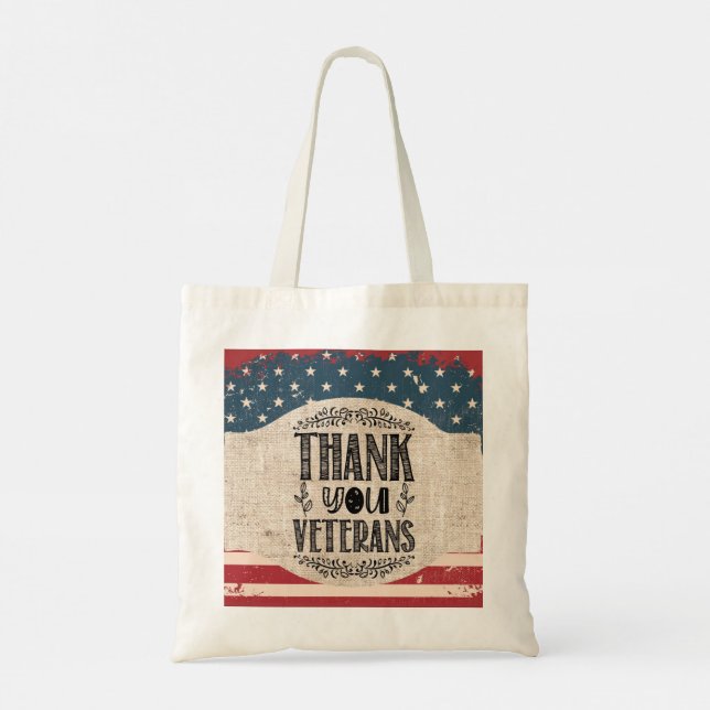Bolsa Tote Obrigado Veteranos Tote Bag (Verso)