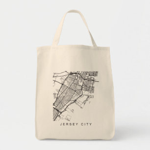 Bolsa Tote Obscuridade minimalista do mapa de ruas da cidade