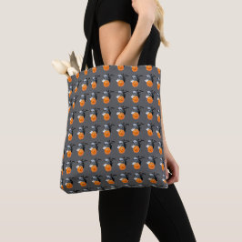 Bolsa Tote Observador de Abóbora: Cena Assombrada ao Luar