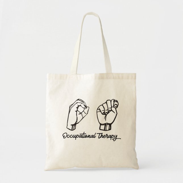 Bolsa Tote Occupational Therapy Sign Language  (Frente)
