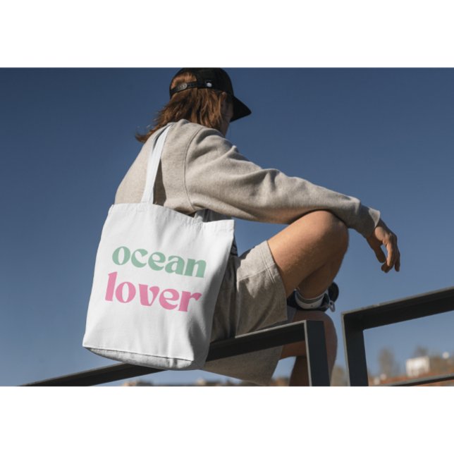 Bolsa Tote Ocean Lover Feminina Fresca Verde e Rosa (Criador carregado)