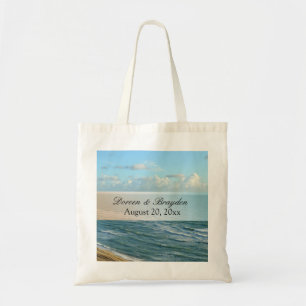 Bolsa Tote Oceano Azul de Casamento de Praia da praia
