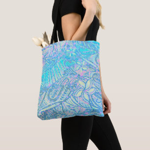 Bolsa Tote Oceano Azul - Havaí - Samoano - Tribal Polinésia