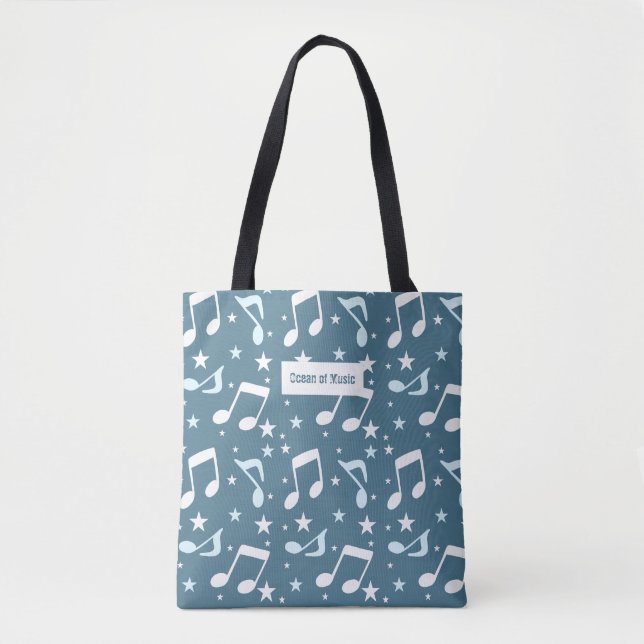 Bolsa Tote Oceano de Música padronizado (Frente)