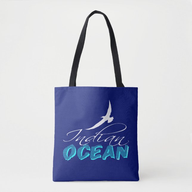 Bolsa Tote Oceano Índico Personalizável (Frente)