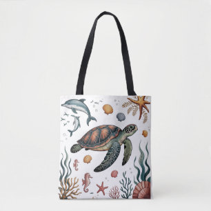 Bolsa Tote Oceano Sussurro: Sonhos por baixo das ondas