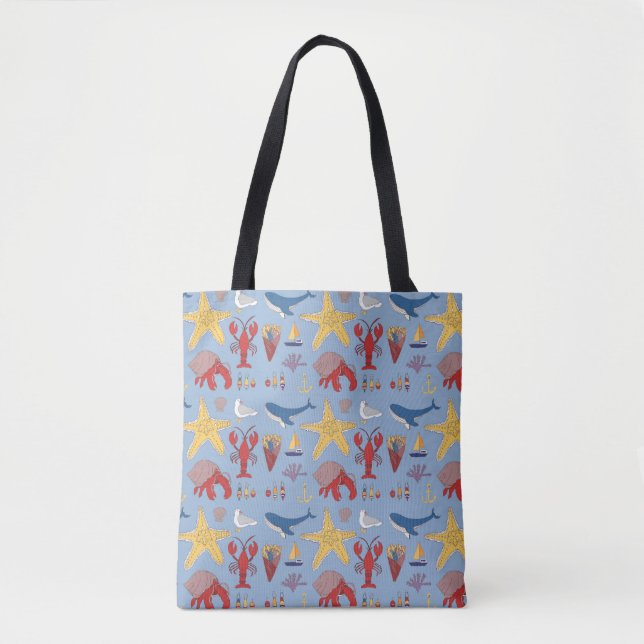Bolsa Tote Oceano Whimsical (Frente)