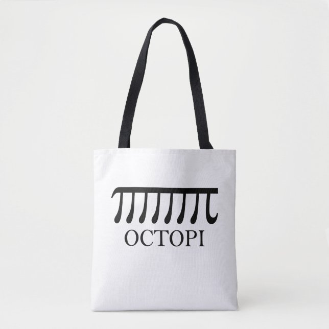 Bolsa Tote Octopi - Engraçado Pi Octopus Math (Frente)