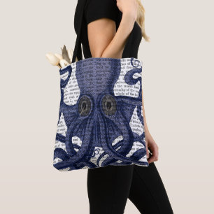 Bolsa Tote Octopus Acima-Fechar