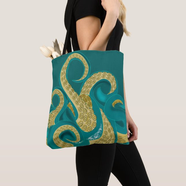 Bolsa Tote Octopus Art (Close Up)