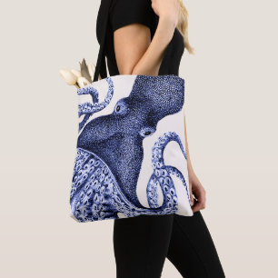 Bolsa Tote Octopus Azul Paisagem
