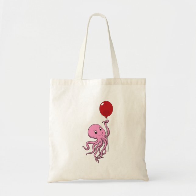 Bolsa Tote Octopus com balão (Frente)