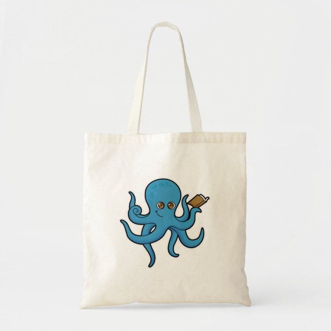 Bolsa Tote Octopus com Livro (Frente)