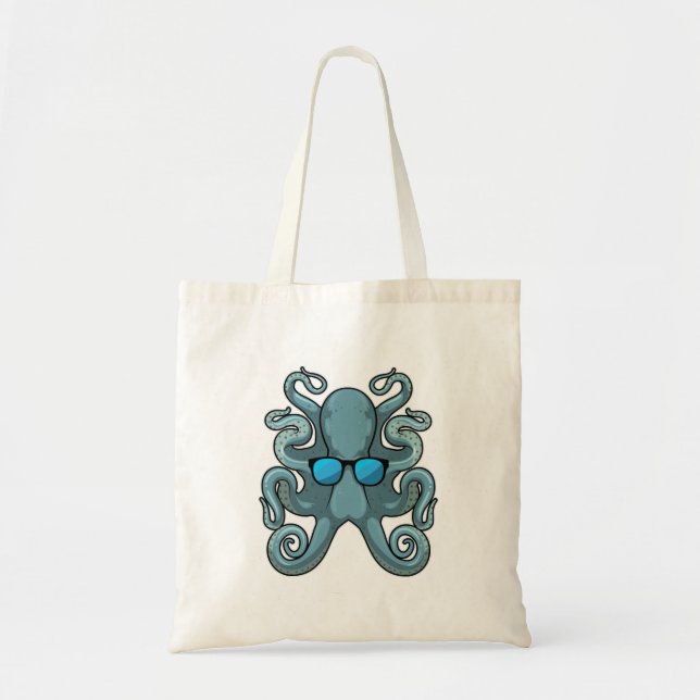 Bolsa Tote Octopus com óculos de sol (Frente)