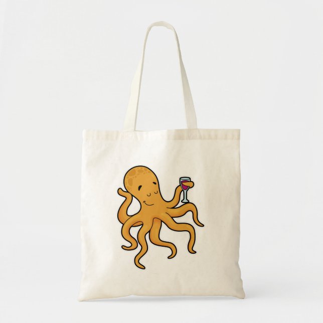 Bolsa Tote Octopus com Vidro de Sumo (Frente)