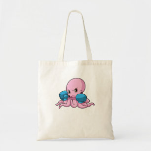 Bolsa Tote Octopus como Boxer com luvas in a box