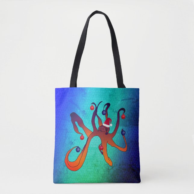 Bolsa Tote Octopus de papais noeis (Frente)