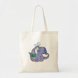Bolsa Tote Octopus em Leitura com Livro