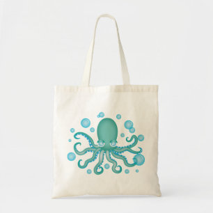 Bolsa Tote Octopus Teal Cujo