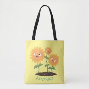 Bolsa Tote Óculos de desenho animados bonitos e felizes