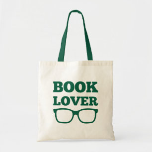 Bolsa Tote Óculos de leitura da tipografia do Book Lover