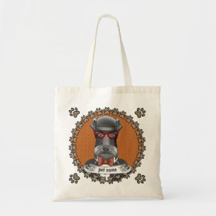 Bolsa Tote Óculos de Schnauzer Idoso