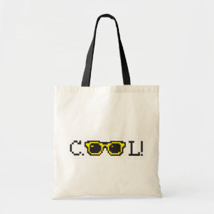 Bolsa Tote Óculos de Sol Pixel Typografia – Retro Y2K