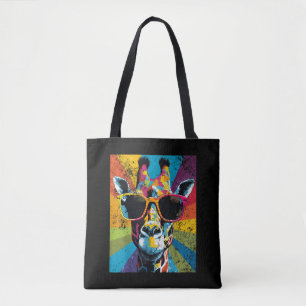 Bolsa Tote Óculos de Sol Vintage Girafa Animal Africano Diver