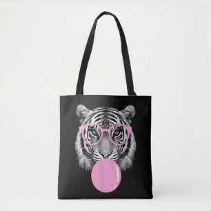 Bolsa Tote Óculos de Tigre para Mulheres Divertidas & Animaçã