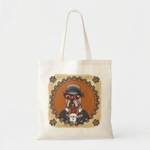 Bolsa Tote Óculos de Visto de Buldogue