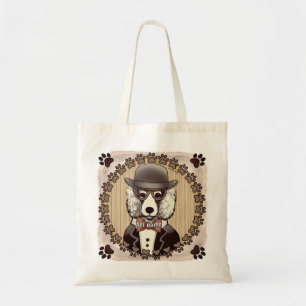 Bolsa Tote Óculos de visto de Poodle Branco