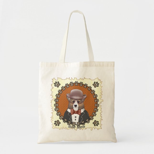Bolsa Tote Óculos de Welsh Corgi (Frente)
