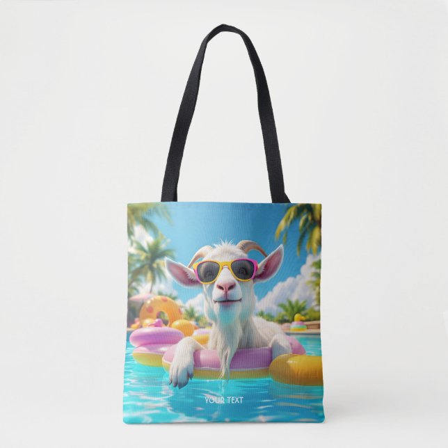 Bolsa Tote Óculos flutuantes de cabra doce fantasma (Frente)