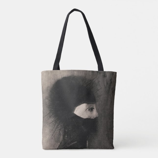Bolsa Tote Odilon Redon Armor. Mulher escura face ao simbolis (Verso)