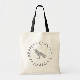 Bolsa Tote Odin Corvo Coruja Mitologia Viking runas rúnico