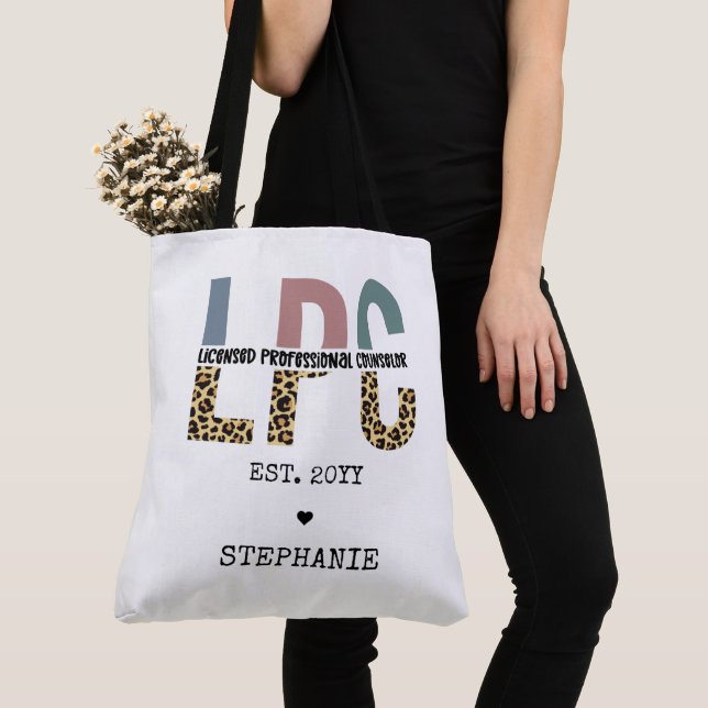 Bolsa Tote Oferta de Conselheiro Profissional Licenciado LPC  (Close Up)