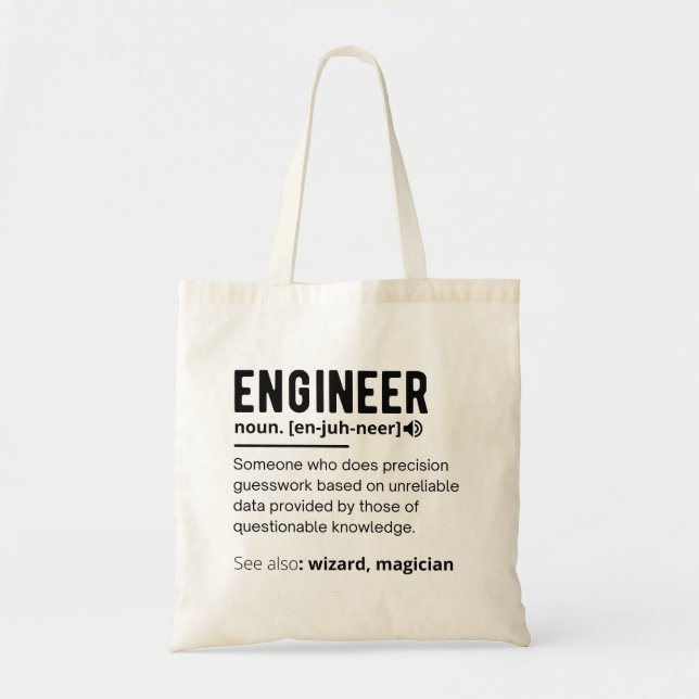 Bolsa Tote Oferta de engenharia de definição de engenheiro (Frente)