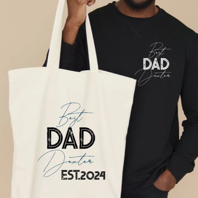 Bolsa Tote Oferta De Tendência Para Nome Personalizado Do Pai (Criador carregado)