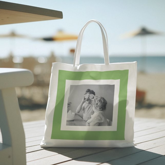 Bolsa Tote Oferta Simples E Simples De Foto Da Família Modern (Criador carregado)