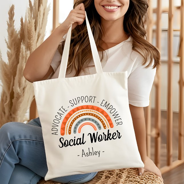 Bolsa Tote Ofertas de MSW do Trabalhador Social Escolar Perso (Criador carregado)
