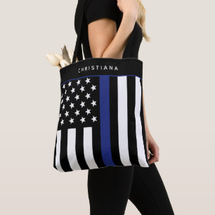 Bolsa Tote Oficial da Polícia de Sinalizador Azul Fino Person