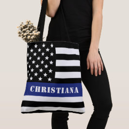 Bolsa Tote Oficial de Polícia Thin Blue Line.